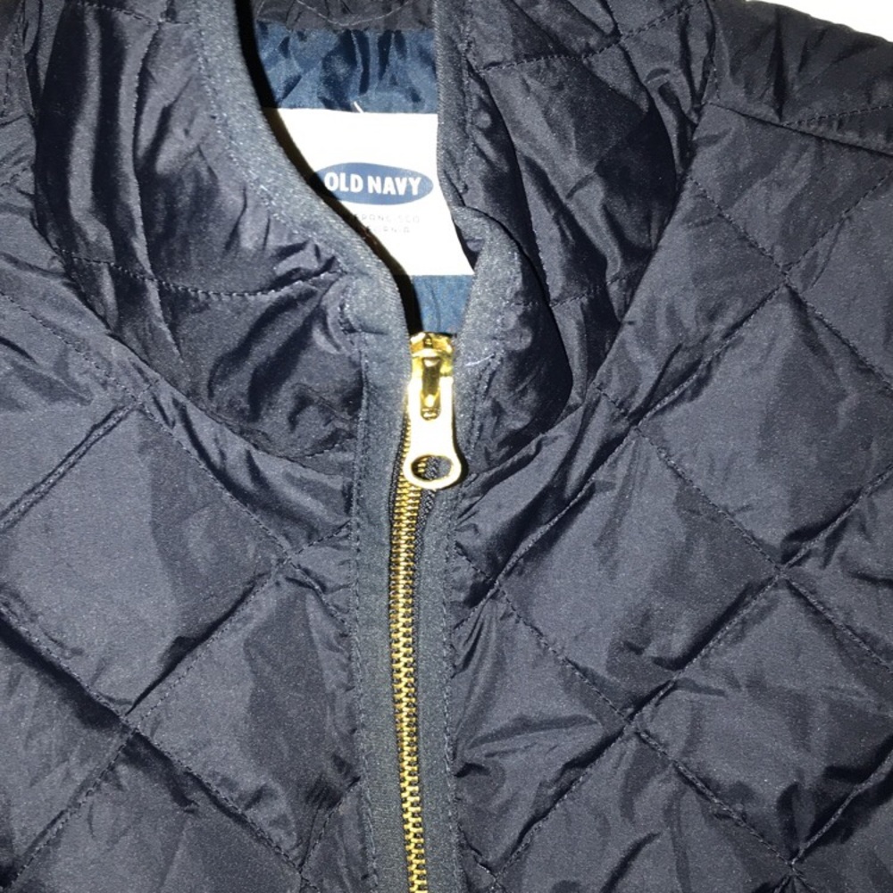Old navy blue quilted vest, Size Medium